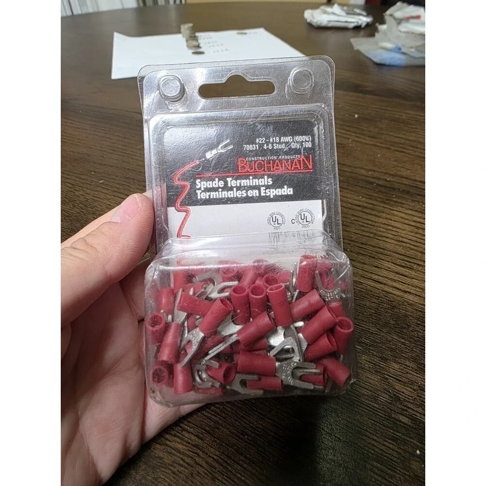 Buchanan AW2120-2 Spade Terminals #22 20 18 stud‎ 22-18 AWG Wire Qnt 103